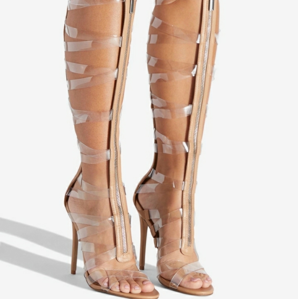 Shoedazzle Kierstin Clear Gladiator Sandal